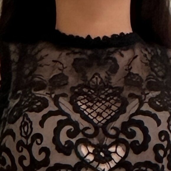 Women's Black Midi Lace Dress, Sleeveless, Small size - Picture 3 of 14